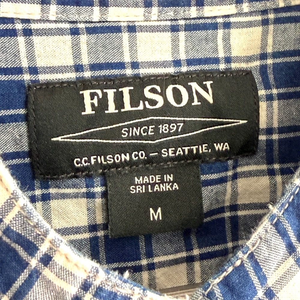 Filson Kadin Island Plaid Shirt Seattle Band Collar Heritage Women M Trailcore - Picture 3 of 9